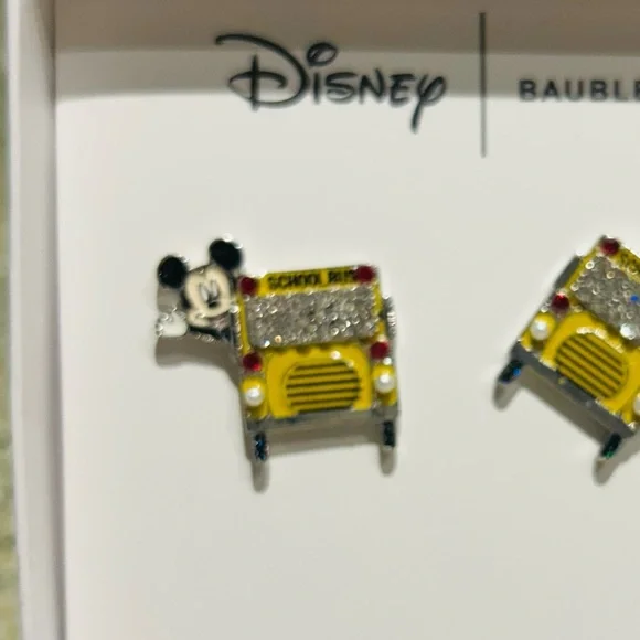 NWT-Disney x BaubleBar Mickey Mouse School Bus Stud Earrings - Picture 2 of 4